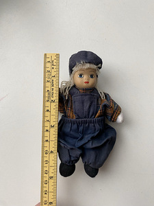 Vintage Pair Of Hansel and Gretel Dolls Porcelain Head Cloth (8 foto / 9)