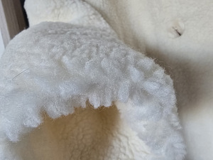 Valge lambanahkne kasukas Teddi (3 foto / 10)