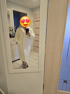 Valge lambanahkne kasukas Teddi (7 foto / 10)