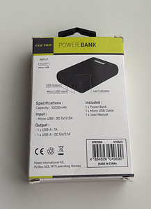 Eletra Powerbank 10000mAh , Black (2 foto / 3)