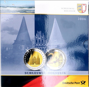 Saksamaa erinevad 2€ meenemündid, mündikaardid. (2 foto / 10)