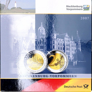 Saksamaa erinevad 2€ meenemündid, mündikaardid. (4 foto / 10)