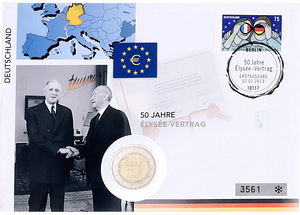 Saksamaa erinevad 2€ meenemündid, mündikaardid. (9 foto / 10)