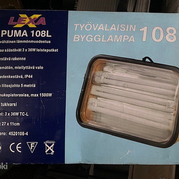 Переносной прожектор с розетками 230V, 108W, IP44