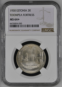 1930 ESTONIA 2K TOOMPEA FORTRESS NGC MS64+ (1 foto / 2)