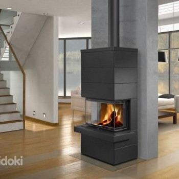 Kamin CARA CS N 03 metall, ülestõstetava uksega, Slim