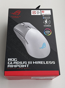 ASUS ROG Gladius III Wireless AimPoint , Moonlight White (1 фото из 4)