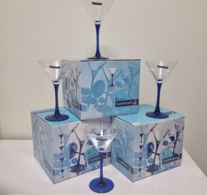 Uued sinise jalaga Luminarc Martini klaasid 4 tk (2 foto / 3)