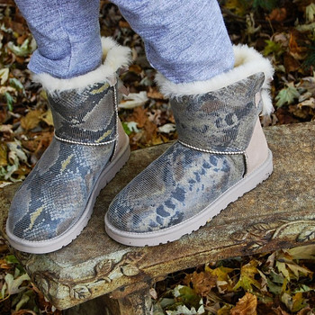 S.40(26см)-UGG BAILEY BOW SNAKE Print-новые-