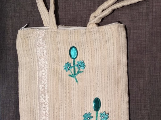 Käsitsi valmistatud shopper-kott