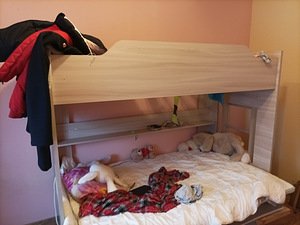 Kahekorruseline voodi diivaniga 190 cm. (4 foto / 5)