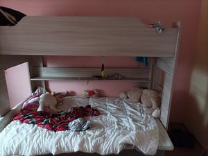 Kahekorruseline voodi diivaniga 190 cm. (5 foto / 5)