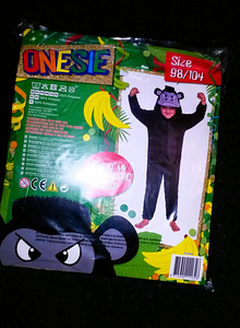 King Kong pehme fliisist kombee-karnivalikostuum, 98-104 (1 foto / 10)