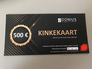 Domus kinnisvara kinkekaart 500€ (1 foto / 1)