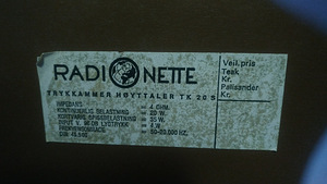 HI-FI kõlarid, Radionette TK20S, Tandberg, Norra (5 foto / 10)