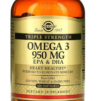 Solgar, Omega 3, 950 mg, Triple strentgh/եռակի ազդեցության