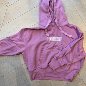 Roosa Tommy Jeans kapuutsiga pusa, suurus S