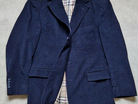 Burberry tumesinine velvetpintsak