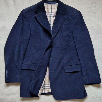 Burberry tumesinine velvetpintsak