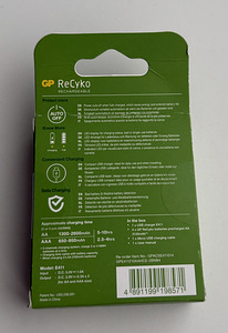 GP ReCyko AA 4x2100mAh + Charger (USB) (2 фото из 2)