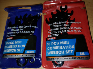 Uus mini mutrivõtmete komplekt, tollised ja meetrilised. (3 foto / 4)