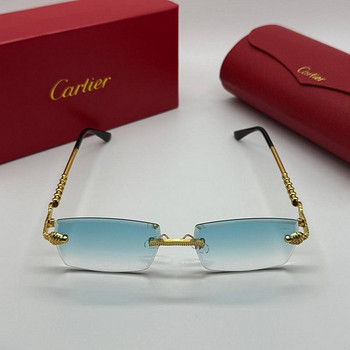 Cartier Blue Lens Snake Päikeseprillid
