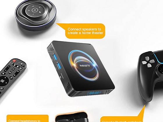Android TV Box Smart,IPTV,4/64 Gb.Pult Smart.Air Mouse.G10S