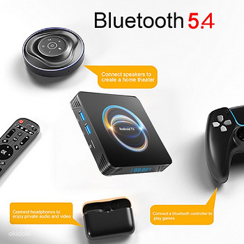 Android TV Box Smart,IPTV,4/64Gb.Пульт Smart.Air Mouse.G10S