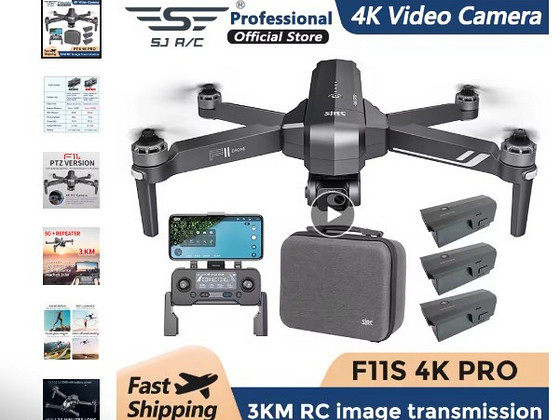 SJRC F11 F11S 4K Pro Camera Drone Profesional 3KM 5G WIFI GP