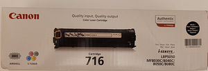 Laserprinteri kassett tooner Canon 716 (must originaal) (1 foto / 3)