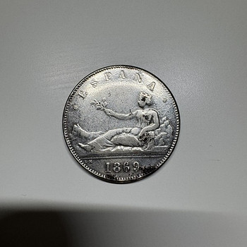 5 Pesetas 1869 Hispaania hõbemünt