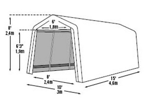 AUTOTELK 3×4,6m (Hall värv) // Multitent (2 foto / 3)