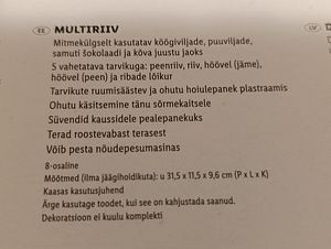 Käsitsi köögiviljalõikur Ernesto 8 in 1. (3 foto / 3)