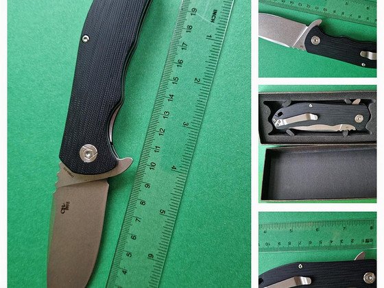 Складной карманный нож CH3504 Flipper D2 Blade G10