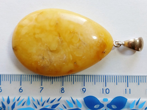 Серебряные подвески 925 с янтарем