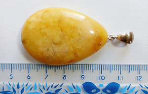 Серебряные подвески 925 с янтарем (1 фото из 8)