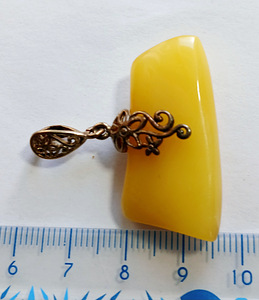 Серебряные подвески 925 с янтарем (2 фото из 8)