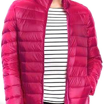 Ультралегкий пуховик фуксия, XL-2XL, новый