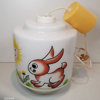 Klaasist Vintage Nõukogude Lastetoa laelamp, 1960-80ndad