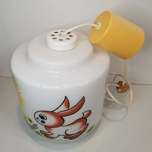 Klaasist Vintage Nõukogude Lastetoa laelamp, 1960-80ndad (2 foto / 8)