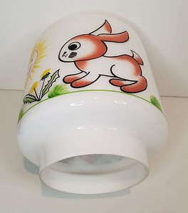 Klaasist Vintage Nõukogude Lastetoa laelamp, 1960-80ndad (3 foto / 8)