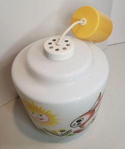 Klaasist Vintage Nõukogude Lastetoa laelamp, 1960-80ndad (5 foto / 8)
