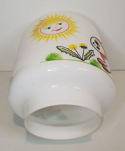 Klaasist Vintage Nõukogude Lastetoa laelamp, 1960-80ndad (7 foto / 8)