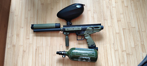 Paintballi komplekt. Marker, loader, balloon, vöö, mask (1 foto / 7)