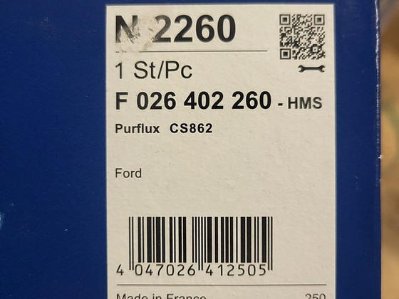 Топливный фильтр FORD TOURNEO CUSTOM, TRANSIT CUST