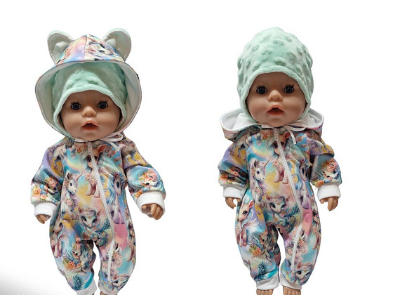 Baby Born nukule (43cm) kombekas ja müts. UUS! Käsitöö