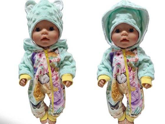 Baby Born nukule (43cm) kombekas ja müts. UUS! Käsitöö