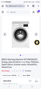 Beko Pesumasin WTV9636XS0 (1 foto / 1)