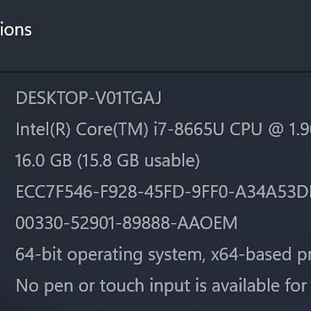 Lenovo Thinkpad T490s i7-8665U 16Gb SSD512GB 4G