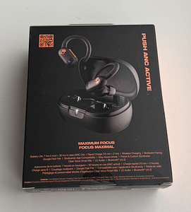 Skullcandy PUSH Active ANC , Black/Orange (2 фото из 5)